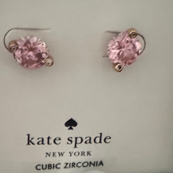 Kate Spade Blush Pink Zirconia Stud Earrings - Picture 3 of 4